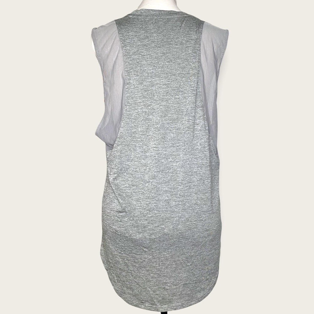 Active bcg XL gray muscle tank top with mesh panels